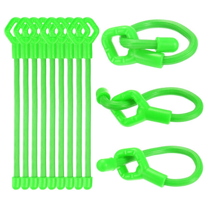 M METERXITY 12-Pack Adjustable Plant Ties, 6inch/15.24cm Silicone Flexible Multi-Function Sturdy Garden Twist Tie for Plant Support/Tree/Shrub/Vine, Reusable Support Twine [Green]
