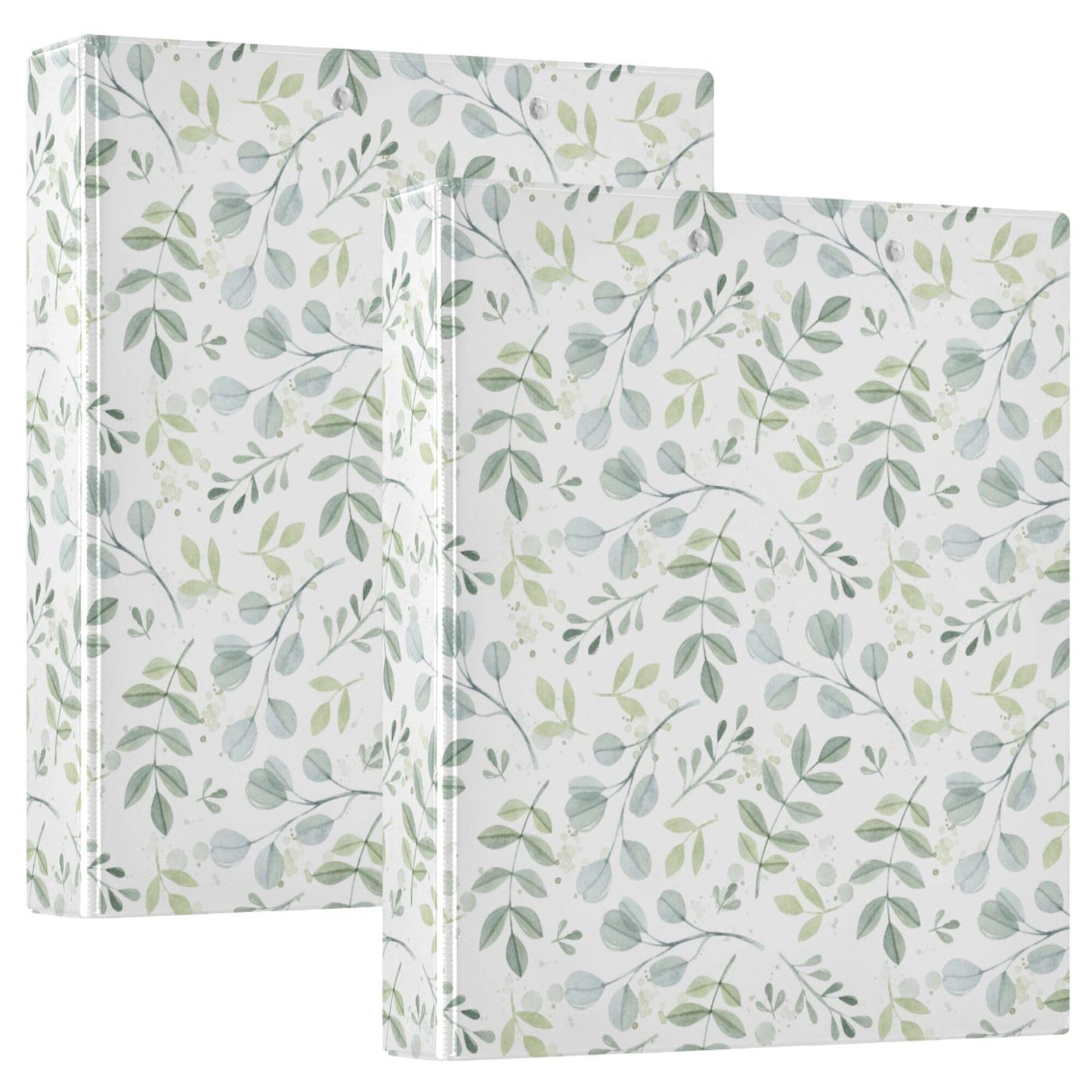 Leaves Round Ring Binders 1.5 Inch Plant 3 Ring Clipboard Binder for Office School Work Supplies File Folder Document 200 Sheet Capacity Easy Open