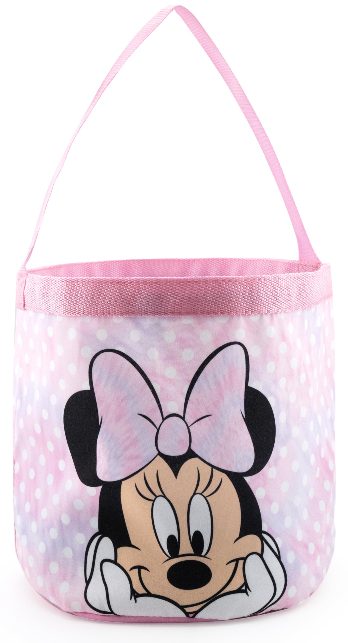 Disney Minnie Mouse Tote Bag for Kids | Collapsible Halloween Trick or Treat Bag, Candy Tote, and Reusable Easter Basket | Minnie Mouse Travel Tote, Shopping Bag, or Party Carryall | Ages 3+