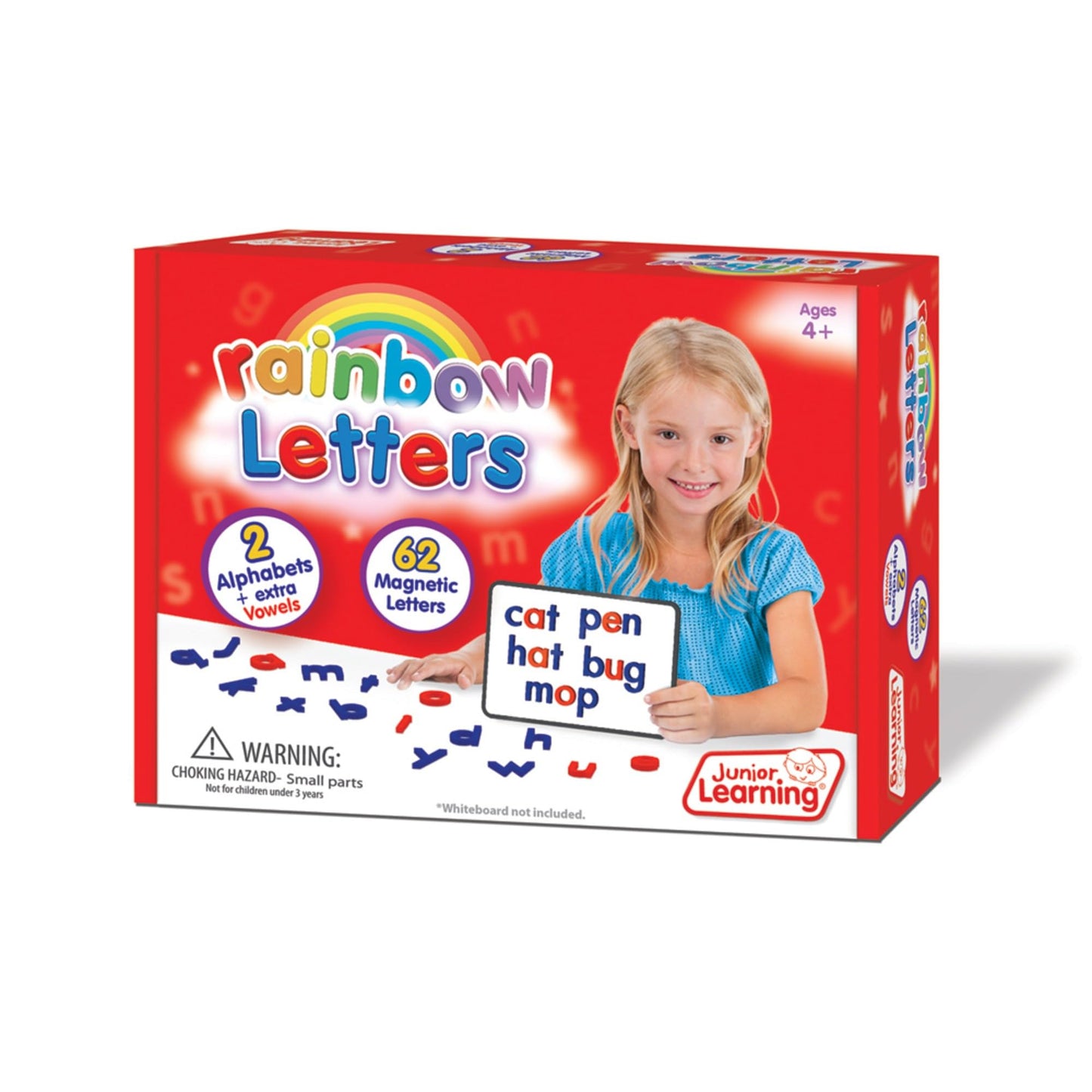 Junior Learning Rainbow Letters, Print, 62 Pieces