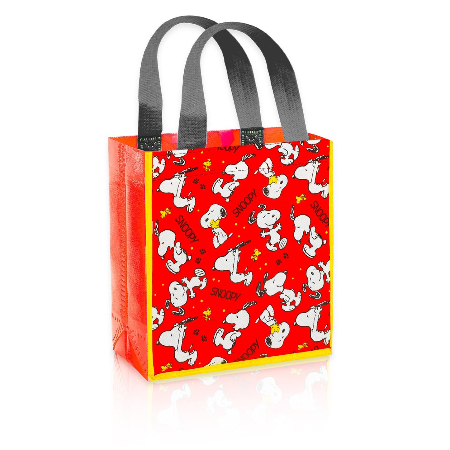 Snoopy Party Favor Bag Set - Bundle with 8 Peanuts Reusable Totes, Stickers and Tattoos | Snoopy Birthday Party Supplies for Kids, Boys, Girls