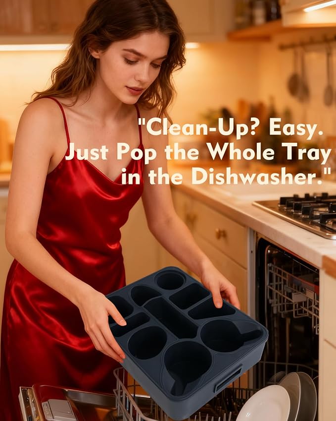 Couch Cup Holder Tray Dual Cup Silicone Organizer – Waterproof Anti-Slip Snack & Drink Tray for Sofa, Bed, Car & Camping, Dishwasher Safe Funny Gift