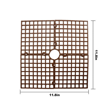 CADUFUELLY 3 Pcs Plant Pot Cover Plant Protector from Animal 11.8" Plant Pot Grid with Center Cutout Cuttable Flower Cover Soil Protectors