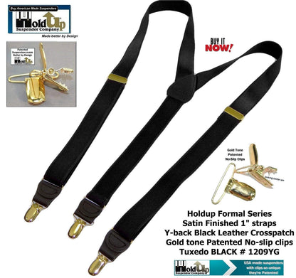 Hold-Up Suspender Company Formal Series Suspenders for Men in Tuxedo YG Style with USA Patented No-Slip Clips