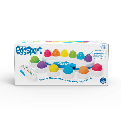 Educational Insights Wireless Eggspert 2.4 GHz - Game Buzzers with Lights and Sound, Classroom Trivia Game Show Buzzers, Answer Button Set for Class Quiz Games, Must-Have Teacher Resources