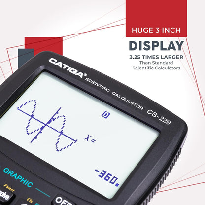 CATIGA Scientific Calculator with Graphic Functions, Multiple Modes with Intuitive User Interface for Beginners and Advanced Courses, High School or College, CS-229