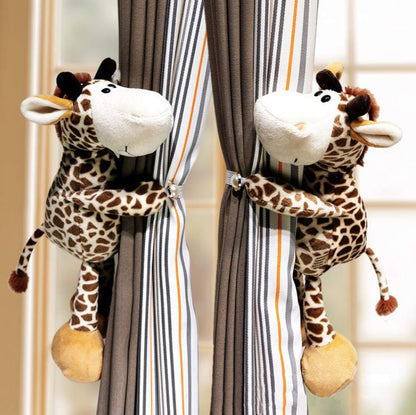 Cciphy 1 Pair Cute Curtain Tieback Animal Tieback Buckle Hook Fastener Cartoon Lion Window Curtain Hook Curtain Holdbacks for Living Room Bedroom Curtain Mosquito Net (Lion)