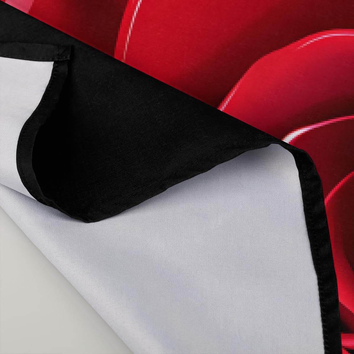 YPPAHHHH Red Rose Flower Black Cloth Napkins Set of 6 Table Napkin Cloth Washable Wrinkle Free Dinner Napkins for Holiday Parties Wedding Restaurant Decor