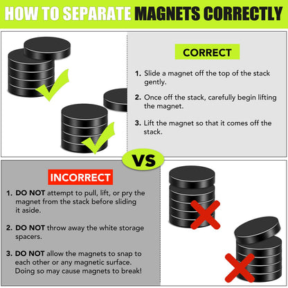 Small Magnets, 120Pack Black Refrigerator Magnets 6x2mm Rare Earth Magnets Neodymium Magnets for Crafts, Whiteboard, Kitchen Cabinet