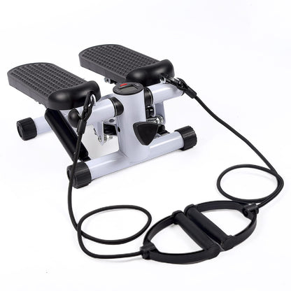 YSSOA Mini Stair Steppers, Steppers for Exercise at Home, Mini Stepper with Resistance Bands, Cardio Stepping Machine with LCD Monitor, Twist Workout Equipment for Full Body Exercise