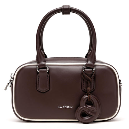 LA FESTIN Handbags for Women Genuine Leather Mini Bag Perfect for Daily Events - Brown