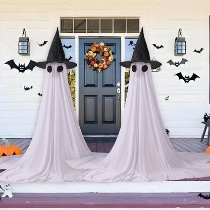 2Packs Halloween Decorations Outdoor,Halloweens Party Decoration Indoor,Spooky Ghost with Remote Control String Lights,Halloween-Ghost Lights for Porches Yards Gardens Lawn (Ghost Pet)