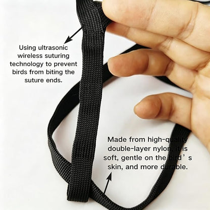 Adjustable Bird Harness and Leash for Parrots Outdoor Flight Training Anti-Bite Light Weight Easy-to-Wear Bird Vest with 59 Inch Elastic Leash for Quaker Conure African Grey Macaw Cockatoo (XL)