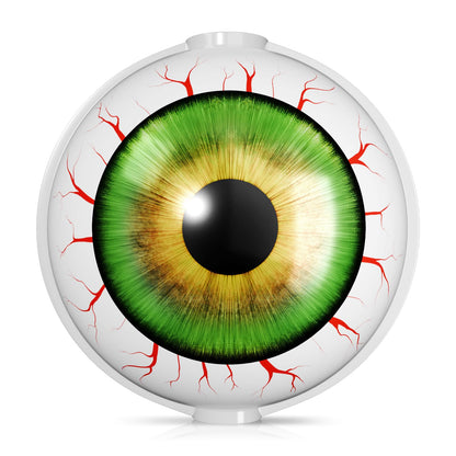 Retisee Halloween Pumpkin Eyeball Post Light Cover Jack O Lantern Lamp Shade 20 D x 22 H Eyeball Lamp Shade Plastic Pumpkin Light Shade for Porch Garage Front Door Outdoor(1 Pack,Eyeball)