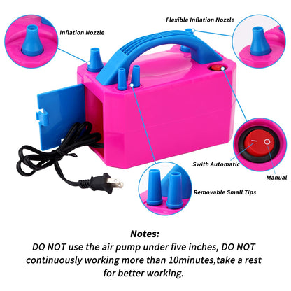 RUBFAC Balloon Arch Kit and Balloon Pump, 10Ft Wide Adjustable Balloon Arch Stand for Floor Frame with Electric Pump Bases Balloon Accessories for Birthday Party Baby Shower Festival Decorations