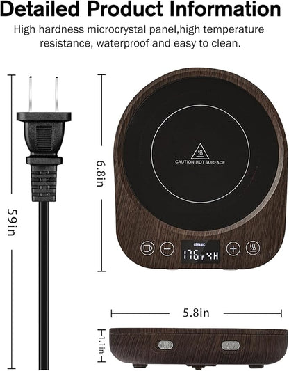 PUSEE Candle Mug Warmer Electric,Auto On/Off Gravity-Induction Coffee Mug Warmer with 9 Temp Settings,1-9 Timer Candle Melter Warmer Beverage Coffee Warmer Practical Portable Warmer for Home & Office