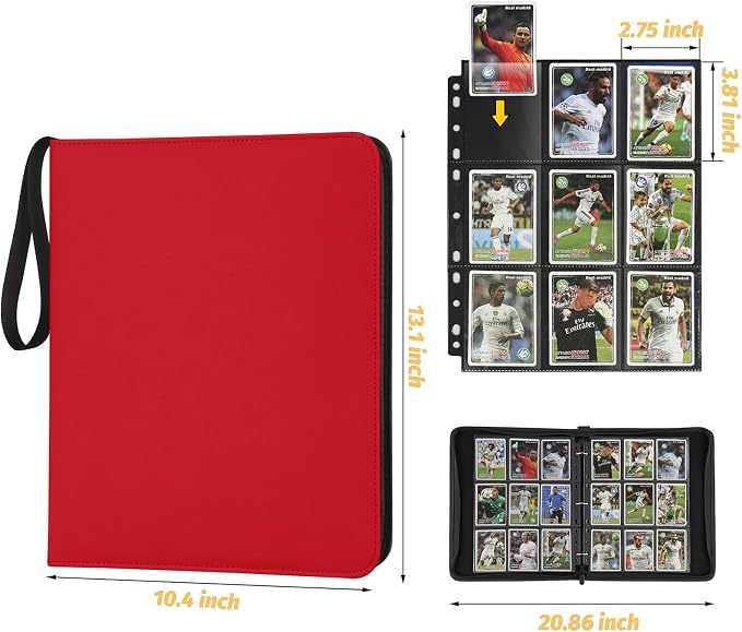 Trading Card Binder, Card Collection Binder Album Folder with 720 Side Loading Pockets, 9 Pocket Trading Card Album Folder for TGC,MTG, Baseball Cards, Yugioh
