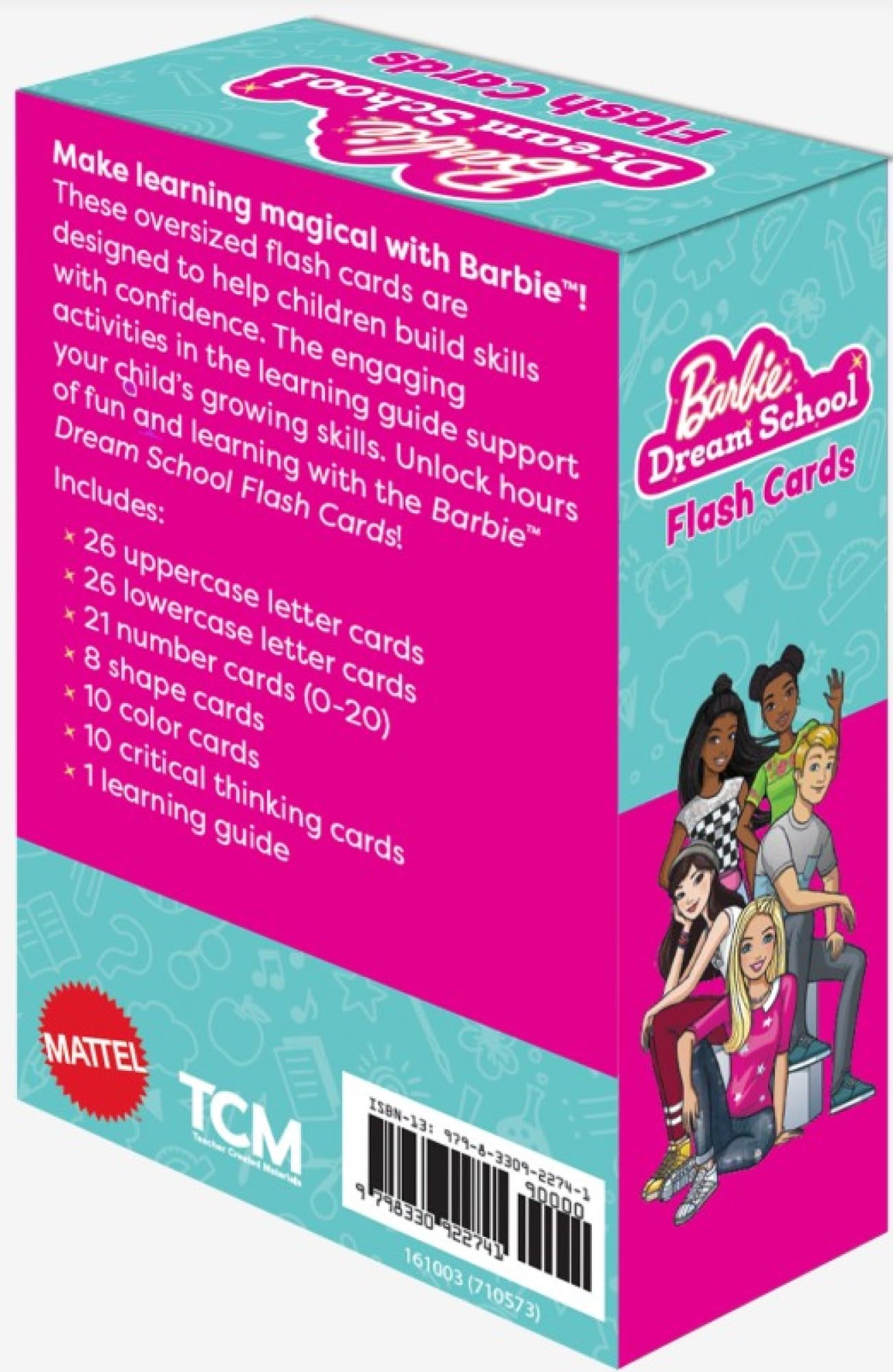 Barbie Dream School Flash Cards: 101 Cards for Preschool to Kindergarten Practice | Letters, Numbers, Colors & Shapes | Early Learning for Kids Ages 3-6