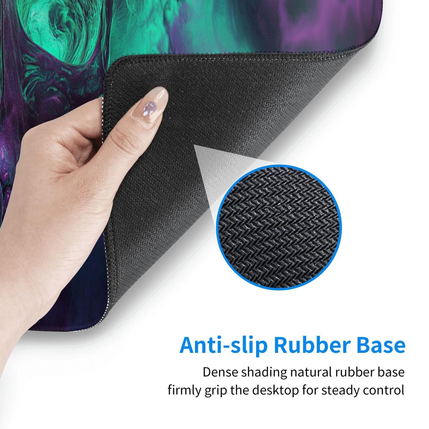 Horror Skull Mouse Pad XL Large Mousepad Non Slip Rubber Base Desk Mat for Laptop Computer Gaming 31.5" X 12"