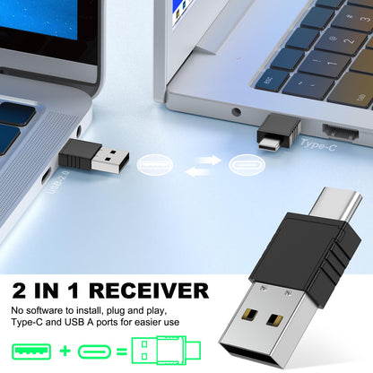 Green Light Clicker for Teachers–USB-C Rechargeable Presentation Clicker, Plug & Play Wireless Remote for PowerPoint/Keynote/Google Slides on Mac, Windows & Laptop, with Hyperlink & Volume Control