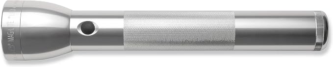 Maglite ML300L LED 3-Cell D Flashlight, Adjustable Focus, Long Battery Life, Water-Resistant, Tactical and Emergency Use – Silver