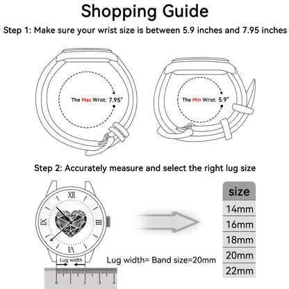 RBIPO 22mm Leather Watch Band Alligator Grain Quick Release Replacement Watch Strap for Men and Women