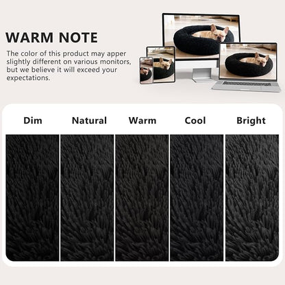 MIXJOY Orthopedic Dog Bed Comfortable Donut Cuddler Round Pet Beds Ultra Soft Washable Dog and Cat Cushion (20''/23''/30'') (23'', Brown)