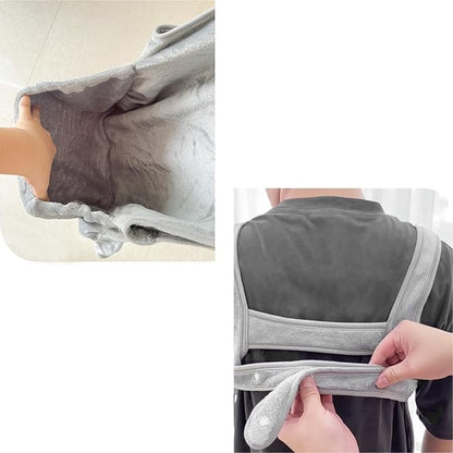 Pet Plush Carrier Apron with Adjustable Sleeping Bag Hands Free Sling Holder Cat Carrying Bonding Pouch for Small Dogs and Cats (Dark Gray)
