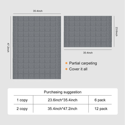 TCXBS Moonlight Gray Felt Bulletin Board Set - 6-Piece Wall Organization Panels | Versatile Decoration for Office, Home & Classroom (Moonlight Gray)
