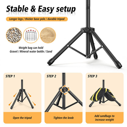 Forlogic Backdrop Stand 10x7.5ft(WxH), Heavy Duty Adjustable Photo Back Drop Stand kit, Suitable for Party, Photography, Weddings