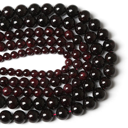 6MM 60PCS Natural Garnet Gemstone Loose Beads for Jewelry Making DIY Bracelet Crystal 1 Strand