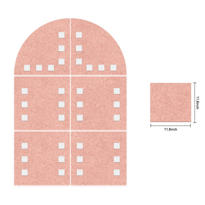 Yunihome Large Cork Board for Wall & Office Decor, 36" x 24" Arched Felt Bulletin Board Pin Board Vision Board with 30 Pins – 6 Customizable Wall Tiles for Office Home Bedroom, Photo & Picture Display