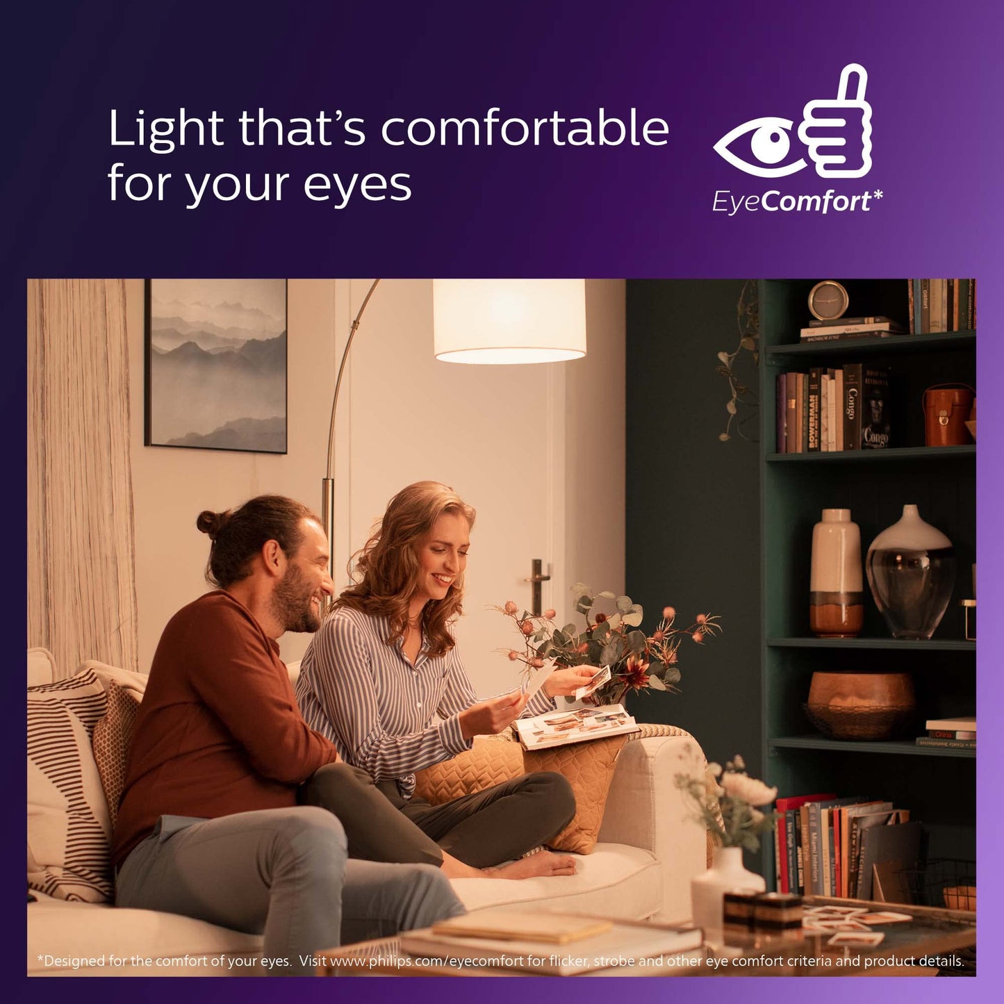PHILIPS LED 75W A19 4-Pack Ultra Definition Daylight (5000K) 1100 Lumen (9W = 75W) Dimmable Frosted Flicker-Free Light Bulbs