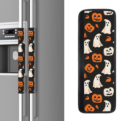 Buyidec Refrigerator Door Handle Covers Halloween Funny Ghost Pumpkin Fridge Handle Cover Washable Dishwasher Microwave Fridge Oven Door Decor Handle Cover Keep Your Kitchen Appliances Clean