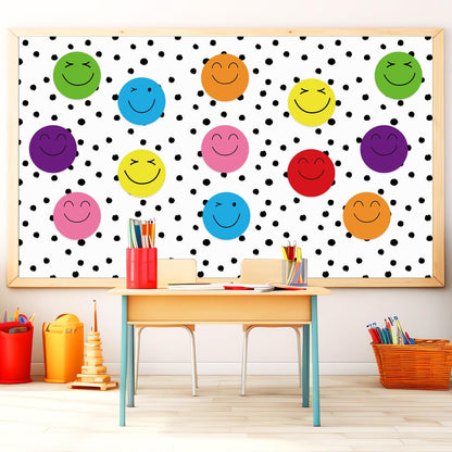 Qyeahkj Black Dot Bulletin Board Paper Roll Black Polka Dot Bulletin Board Background Paper Fade Resistant Classroom Decoration Poster Art Craft Home Wall Education Decor Supplies 17.7in x 20ft