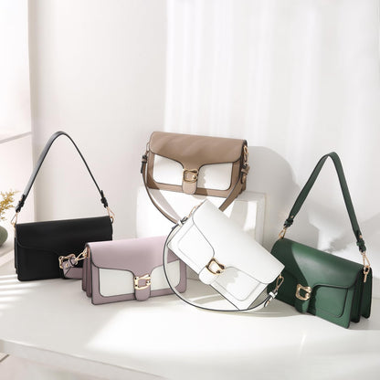 Travistar Small Crossbody Bags for Women - Leather Trendy Cross Body Purse Black Shoulder Bag Elegant Satchel Handbags Designer Evening Clutch Purses with 2 Straps Clutch Purses with 2 Straps