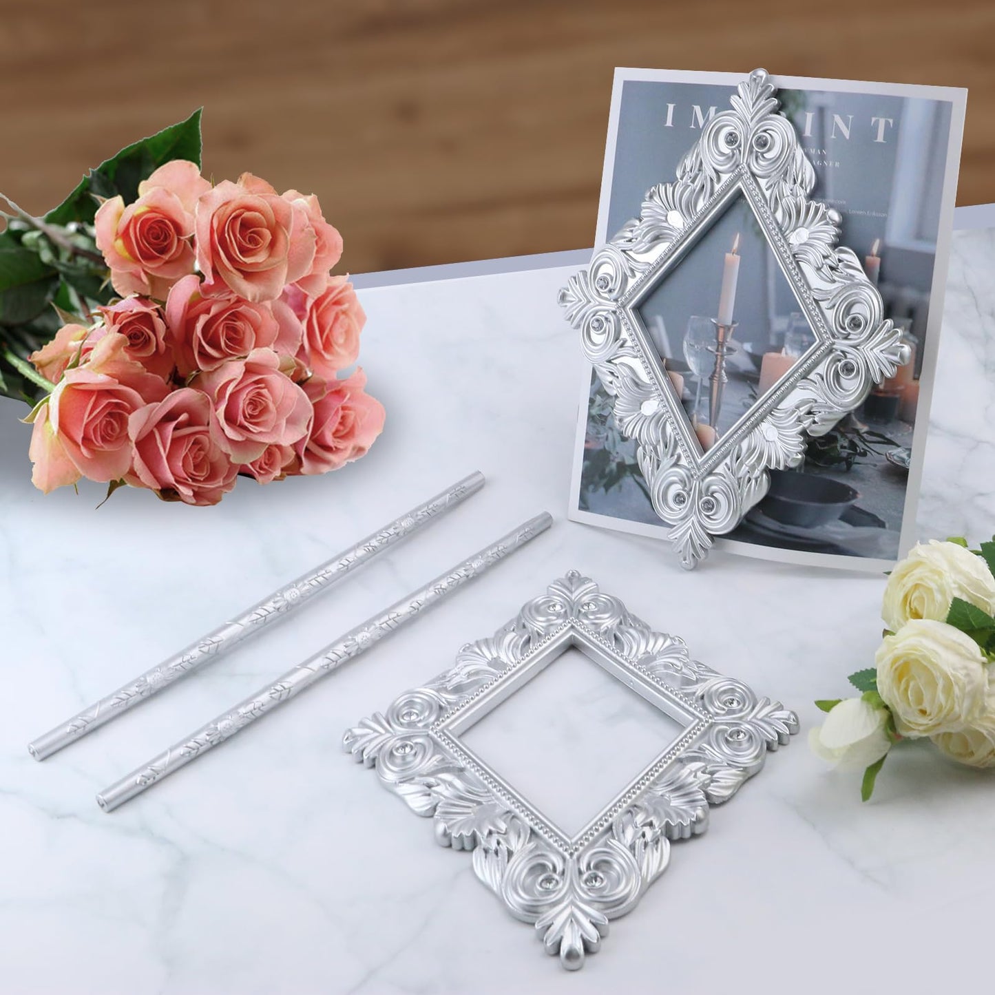 T Tulead 2PCS Rhombus Curtain Tie Backs Plastic Curtain Holdbacks Bling Diamond Window Curtain Tieback Decorative Drapery Holdbacks Silver