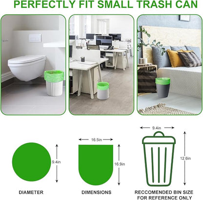 Small Trash Bags Biodegradable 1.6-Gallon