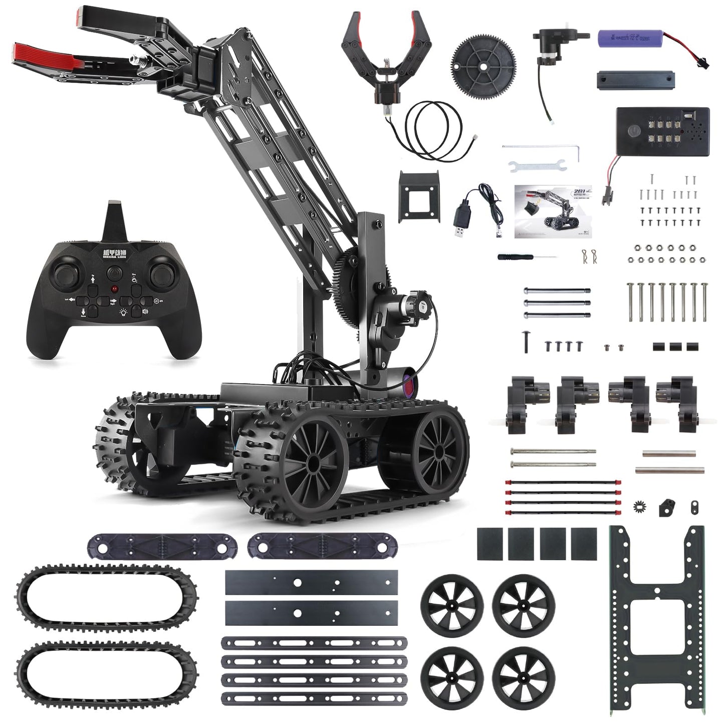 Robotic Arm Kit, Science Projects for Kids Ages 8-12, Cool Electronic Robot Kit for Boys & Girls to Learn Programming/Techology, Educational Toy Building Kits for Beginners, Xmas Birthday Gift.