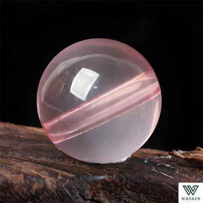 WHNKFB 8mm 50PCS Natural Ice Rose Quartz Round Beads, High Clarity Loose Pink Crystal Beads for Jewelry Making Craft - 4mm 6mm 8mm 10mm Options with Free Elastic Cord