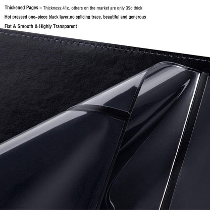 Ettonsun Leather 60-Pocket Dollar Bill Holders for Collectors Paper Money Album Currency Collection Supplies Book Travel Banknote Stamp Storage,Collection Folder for paper souvenirs, Black