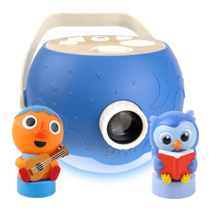 LUNA STORYTIME Kids Book Projector - Owl & Super Simple Noodle Bundle | 5 Read-Aloud Stories & 17 Songs | Story Projector, Night Light & Music Player | Screen-Free Educational Toy for Kids Ages 3+