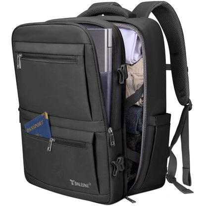 BALEINE Travel Backpack for Women Men, Large Sturdy Carry On Laptop Backpack Gifts for Business, Casual, Weekender, Hiking (Large, Black)