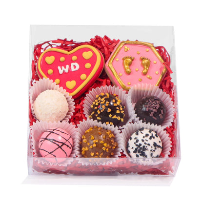 TEMLQPACK 12 pcs 6x6x2Inches Plastic Clear Chocolate Strawberries Boxes Charcuterie Boxes Cake Boxes Bakery Boxes with Full Window Cookies Boxes Cakesickle Truffle Treat Box for Christmas Valentine's