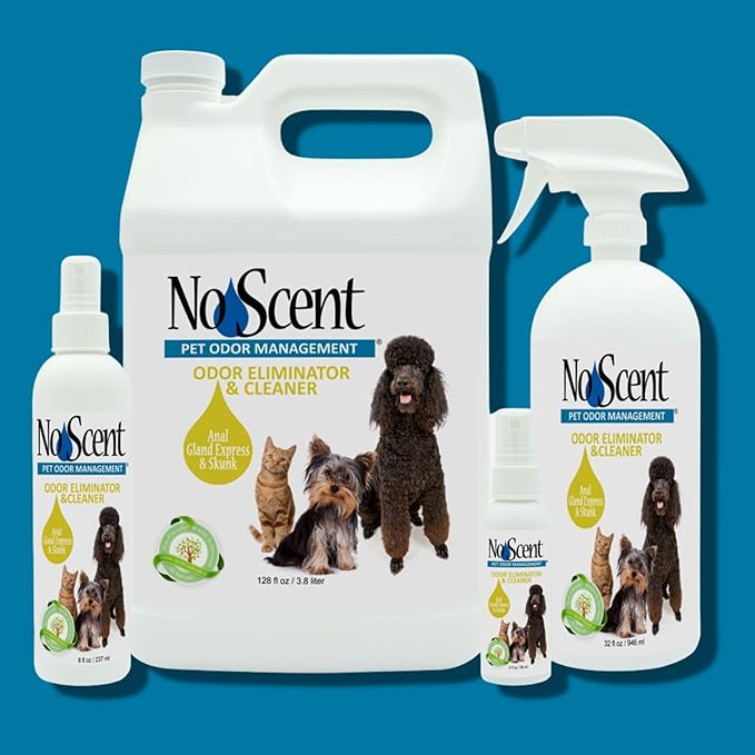 No Scent Anal Gland Express & Skunk Spray Pet Fur Cleaner for Dogs & Cats (8 Fl Oz / 237 mL)