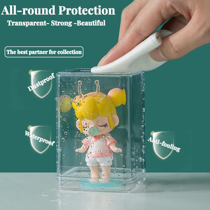 LOVPLAY Small Acrylic Box, Clear Display Box with Lid Plastic Square Cube Clear Candy Box for Birthday Party Favor