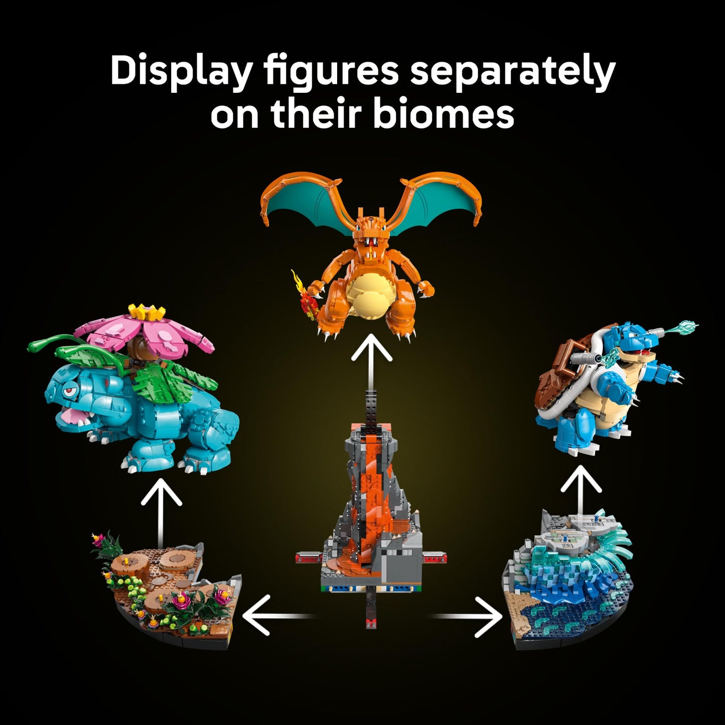 LEGO Pokémon Venusaur, Charizard and Blastoise - Building Set for Adults, Ages 18+ - Collectible Pokémon Figures - Gift Idea for Men & Women - 72153