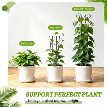 CZMIYRPY Plant Trellis 2 Pack Trellis for Potted Plants 29.96 in Trellis for Climbing Plants Indoor Plant Support Expandable Metal Monstera Plant Support for Pothos Ivy with Plant Ties