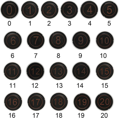 PATIKIL Number Stamps Self Inking, Numeral 16 Number Stamp Teacher Stamp Initial Stamp Ink Stamp for Class Notebook Scrapbooking DIY Craft Style 2, Red Ink