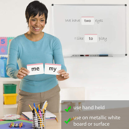 Attractivia Pre-K Sight Words Magnetic Flash Cards(Pre-Kindergarten) - 40 Sturdy Large Dolch Cards for Literacy of Beginning Readers, Homeschool, Teachers and ESL, Preschool